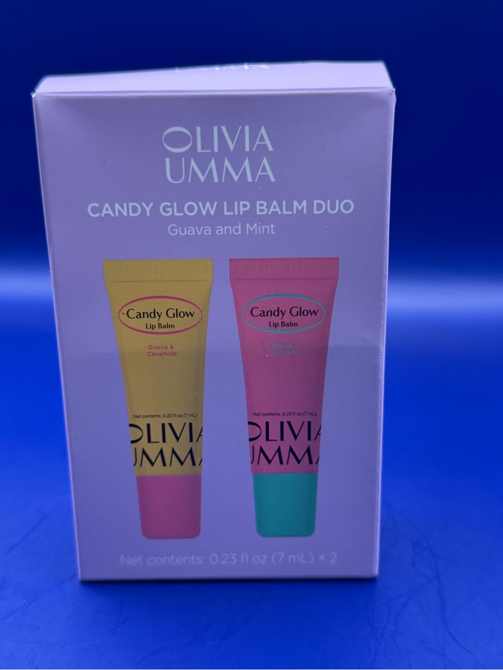 Oliviaumma Duo Candy Glow Lip Balm in Guava and Mint